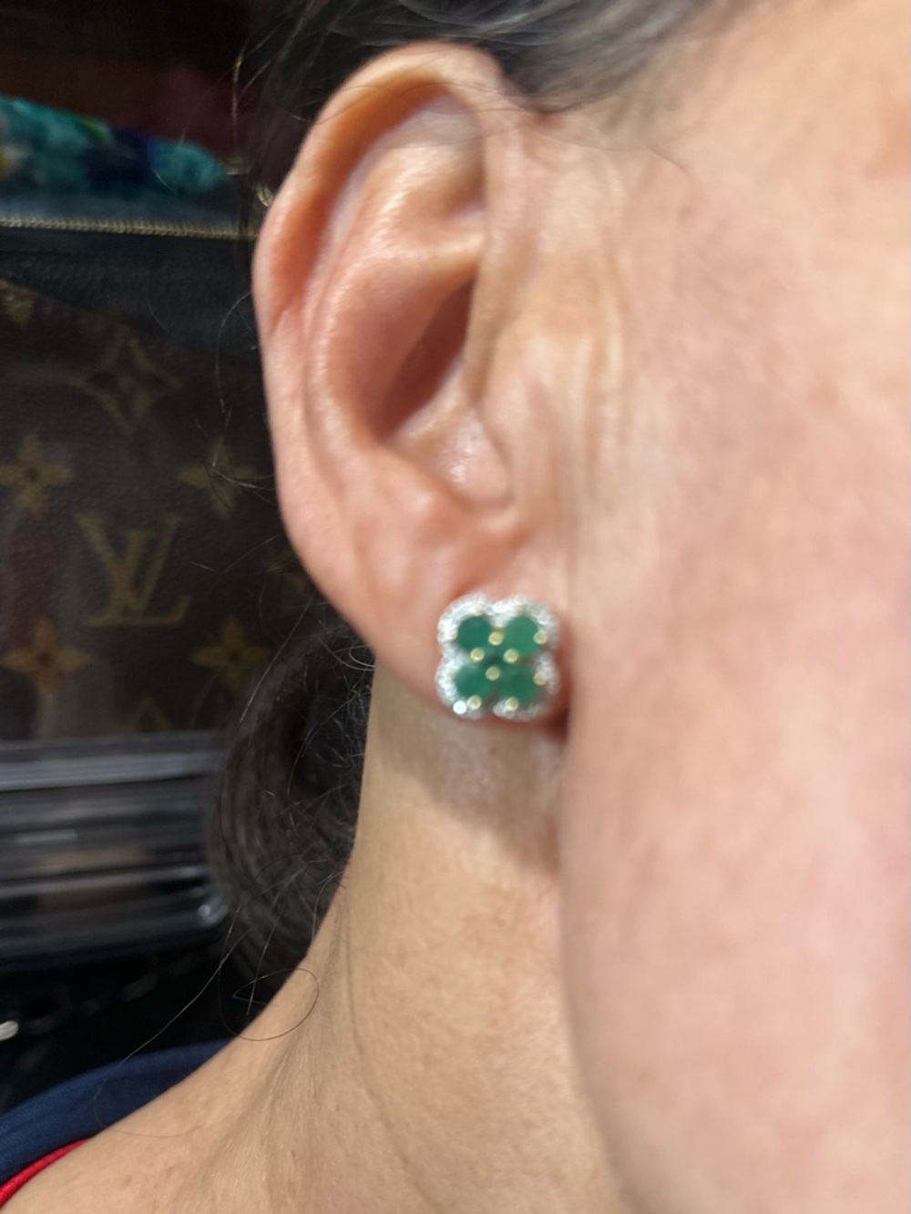 14k Yellow gold with emerald set - Picture 5 of 5